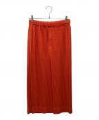 HOMME PLISSE ISSEY MIYAKEオム プリッセ イッセイ ミヤケ）の古着「COLORFUL PLEATS BOTTOMS カラフルプリーツボトムス」｜オレンジ(MANAROLA BOAT O