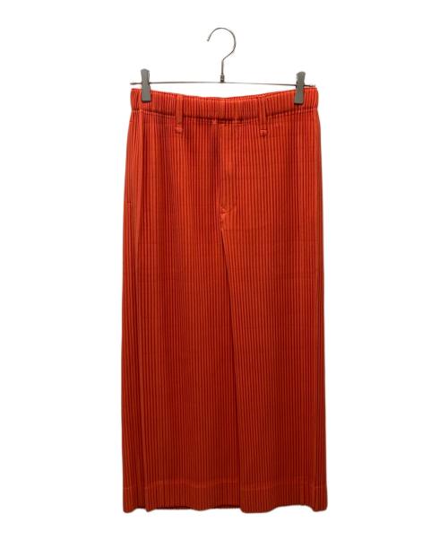 HOMME PLISSE ISSEY MIYAKE（オム プリッセ イッセイ ミヤケ）HOMME PLISSE ISSEY MIYAKE (オム プリッセ イッセイ ミヤケ) COLORFUL PLEATS BOTTOMS カラフルプリーツボトムス オレンジ(MANAROLA BOAT ORANGE) サイズ:1 未使用品の古着・服飾アイテム