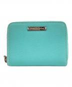 TIFFANY & Co.ティファニー）の古着「ロゴプレート ラウンドジップ コインケース」｜ティファニーブルー