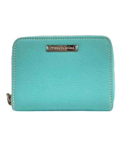 TIFFANY & Co.（ティファニー）Tiffany & Co. (ティファニー) ロゴプレート ラウンドジップ コインケース ティファニーブルーの古着・服飾アイテム