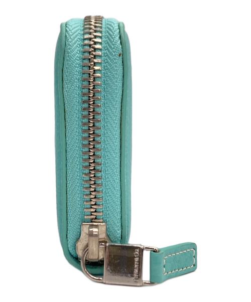 TIFFANY & Co.（ティファニー）Tiffany & Co. (ティファニー) ロゴプレート ラウンドジップ コインケース ティファニーブルーの古着・服飾アイテム