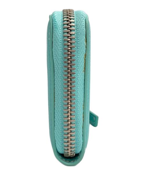TIFFANY & Co.（ティファニー）Tiffany & Co. (ティファニー) ロゴプレート ラウンドジップ コインケース ティファニーブルーの古着・服飾アイテム