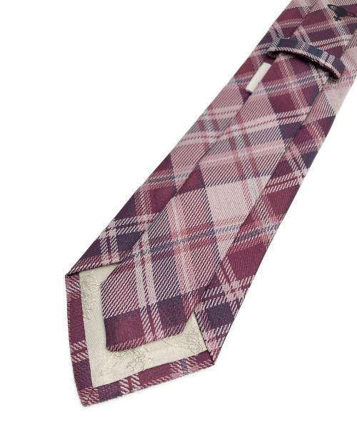 Vivienne Westwood（ヴィヴィアンウエストウッド）Vivienne Westwood (ヴィヴィアンウエストウッド) オーブデザインチェックネクタイ パープル サイズ:サイズ表記無しの古着・服飾アイテム