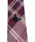 中古・古着 Vivienne Westwood (ヴィヴィアンウエストウッド) オーブデザインチェックネクタイ パープル サイズ:サイズ表記無し：5000円