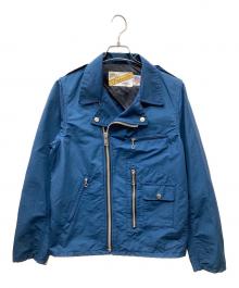 Schott（ショット）の古着「ナイロンライダース ジャケット」｜ブルー