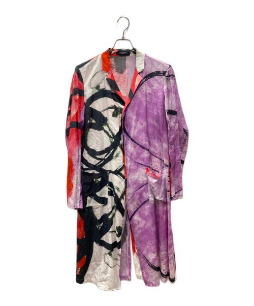 DISTORTION3（ディストーション3）DISTORTION3 (ディストーション3) ロングシャツ ピンク×レッド サイズ:1の古着・服飾アイテム