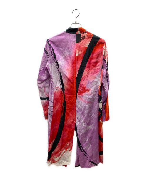 DISTORTION3（ディストーション3）DISTORTION3 (ディストーション3) ロングシャツ ピンク×レッド サイズ:1の古着・服飾アイテム