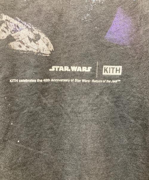 KITH（キス）KITH (キス) STAR WARS (スターウォーズ) ダースベーダー ヴィンテージ プリントTシャツ フェードブラック サイズ:SIZE Lの古着・服飾アイテム
