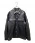 Schott（ショット）の古着「LAMB LEATHER PATCH POCKET SHIRT ラムレザーパッチポケットシャツ」｜ブラック