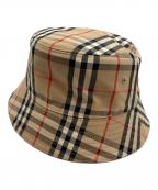 BURBERRY LONDONバーバリーロンドン）の古着「ノバチェック バケット ハット」｜ベージュ×ブラック