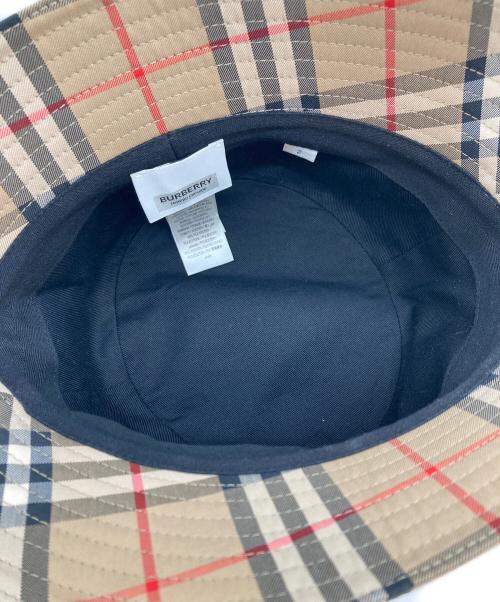 BURBERRY LONDON（バーバリーロンドン）BURBERRY LONDON (バーバリーロンドン) ノバチェック バケット ハット ベージュ×ブラック サイズ:56の古着・服飾アイテム