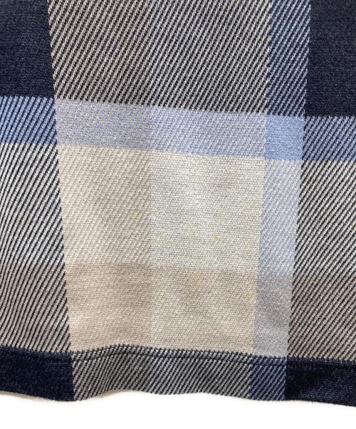 BLUE LABEL CRESTBRIDGE（ブルーレーベルクレストブリッジ）BLUE LABEL CRESTBRIDGE (ブルーレーベルクレストブリッジ) 半袖チェックワンピース ブルー×グレー サイズ:サイズⅯの古着・服飾アイテム