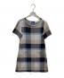 BLUE LABEL CRESTBRIDGE（ブルーレーベルクレストブリッジ）の古着「半袖チェックワンピース」｜ブルー×グレー