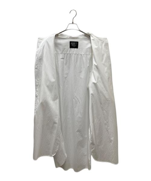 YOHJI YAMAMOTO（ヨウジヤマモト）YOHJI YAMAMOTO (ヨウジヤマモト) WA.T BROAD K-PLEATS PATCH BIG B プリーツパッチビッグシャツ ホワイト サイズ:3の古着・服飾アイテム