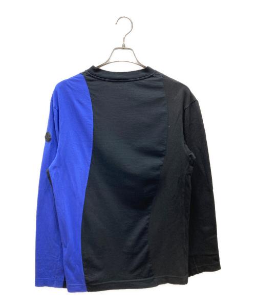 MONCLER GENIUS（モンクレール ジーニアス）MONCLER GENIUS (モンクレール ジーニアス) adidas (アディダス) LS T-SHIRT ロングスリーブカットソー ブラック×ブルー サイズ:Mの古着・服飾アイテム