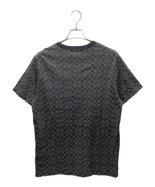 COACH（コーチ）COACH (コーチ) エッセンシャル シグネチャー Tシャツ グレー×ブラック サイズ:Mの古着・服飾アイテム