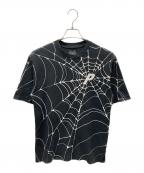 PALACEパレス）の古着「TRI WEB T-SHIRT くもの巣Tシャツ」｜ブラック×ホワイト