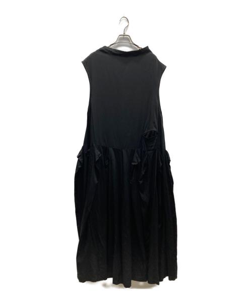 LIMI feu（リミフゥ）LIMI feu (リミフゥ) デザイン キュプラ ノースリーブワンピース ブラック サイズ:SIZE Sの古着・服飾アイテム