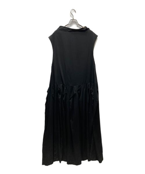 LIMI feu（リミフゥ）LIMI feu (リミフゥ) デザイン キュプラ ノースリーブワンピース ブラック サイズ:SIZE Sの古着・服飾アイテム
