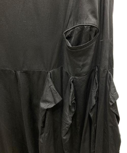 LIMI feu（リミフゥ）LIMI feu (リミフゥ) デザイン キュプラ ノースリーブワンピース ブラック サイズ:SIZE Sの古着・服飾アイテム