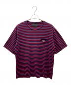 PRADAプラダ）の古着「Striped Pocket T-Shirt ボーダーポケットTシャツ」｜ネイビー×レッド