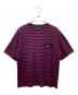 PRADA（プラダ）の古着「Striped Pocket T-Shirt ボーダーポケットTシャツ」｜ネイビー×レッド