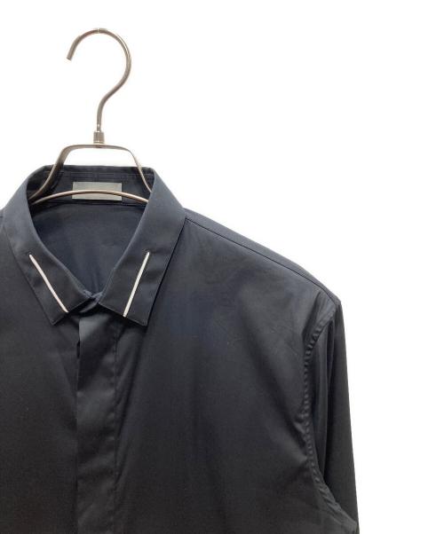 DIOR HOMME（ディオール オム）Dior Homme (ディオール オム) BEE刺繍 比翼カラーシャツ ブラック サイズ:39の古着・服飾アイテム