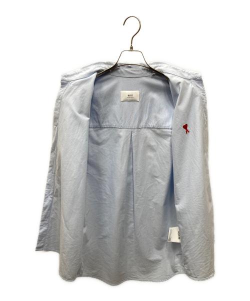 AMI Alexandre Mattiussi（アミアレクサンドルマテュッシ）AMI Alexandre Mattiussi (アミアレクサンドルマテュッシ) Ami de Coeur ハートロゴ ボタンダウン オックスフォードシャツ ブルー サイズ:40の古着・服飾アイテム