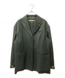 JOSE MOON（ジョゼムーン）の古着「WOOL OVER JACKET テーラードジャケット」｜グリーン