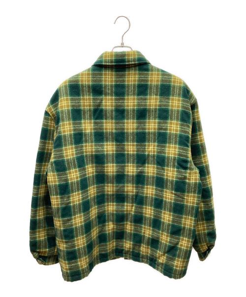 CELINE（セリーヌ）CELINE (セリーヌ) シャツジャケット グリーン×イエロー サイズ:48の古着・服飾アイテム