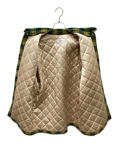 CELINE（セリーヌ）CELINE (セリーヌ) シャツジャケット グリーン×イエロー サイズ:48の古着・服飾アイテム