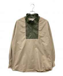 SOFTHPHEN（ソフトハイフン）の古着「アノラックパーカー」｜ベージュ×グリーン