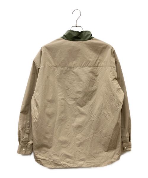 SOFTHPHEN（ソフトハイフン）SOFTHPHEN (ソフトハイフン) アノラックパーカー ベージュ×グリーン サイズ:SIZE 03の古着・服飾アイテム