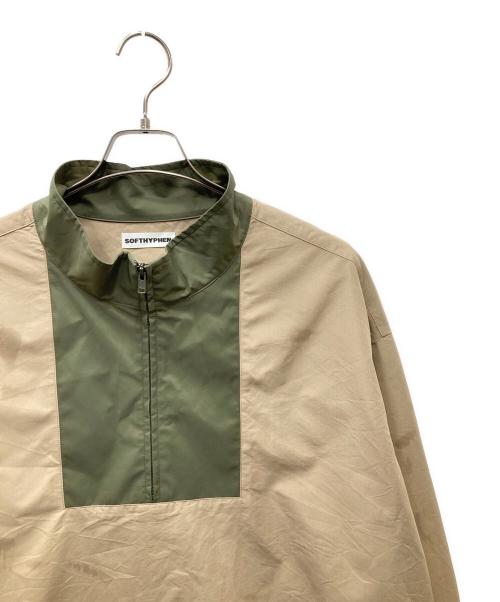 SOFTHPHEN（ソフトハイフン）SOFTHPHEN (ソフトハイフン) アノラックパーカー ベージュ×グリーン サイズ:SIZE 03の古着・服飾アイテム