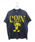 Coin Parking Deliveryコインパーキングデリバリー）の古着「白井さん プリントTシャツ」｜ネイビー×イエロー
