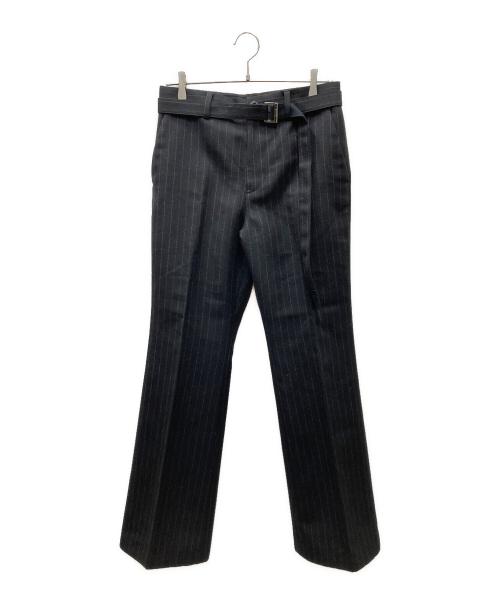 sacai（サカイ）sacai (サカイ) Chalk Stripe pants チョークストライプパンツ ブラック サイズ:2の古着・服飾アイテム