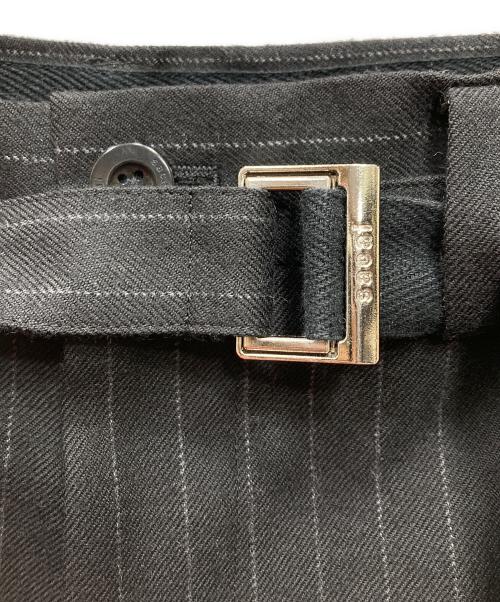 sacai（サカイ）sacai (サカイ) Chalk Stripe pants チョークストライプパンツ ブラック サイズ:2の古着・服飾アイテム