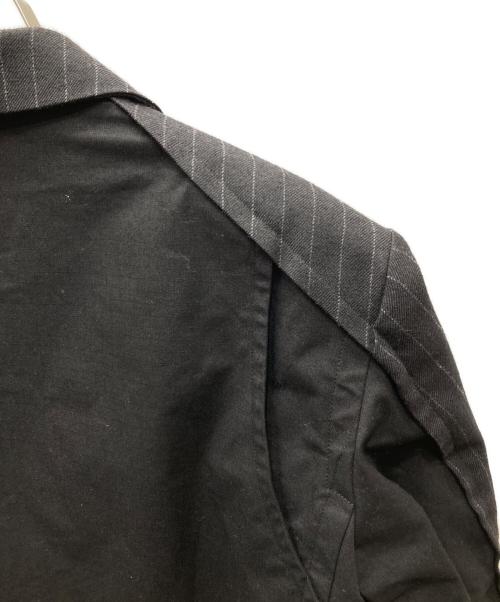 sacai（サカイ）sacai (サカイ) Chalk Stripe x Rip Stop Jacket テーラードジャケット ブラック サイズ:SIZE 1の古着・服飾アイテム
