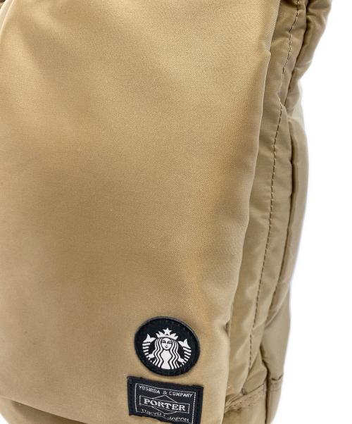 PORTER（ポーター）PORTER (ポーター) STARBUCKS コーヒービーンシェイプ ヘルメットバッグ ベージュの古着・服飾アイテム