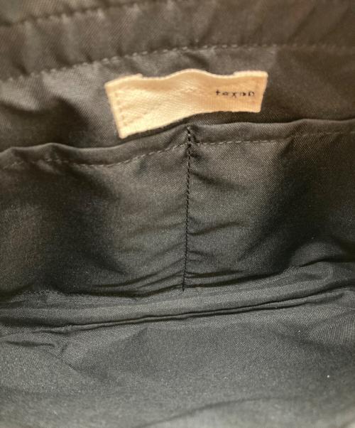 texnh（テクネ）texnh (テクネ) SQUARE ZIP SHOULDER / LOOPTEX レザーショルダーバッグ ブラックの古着・服飾アイテム