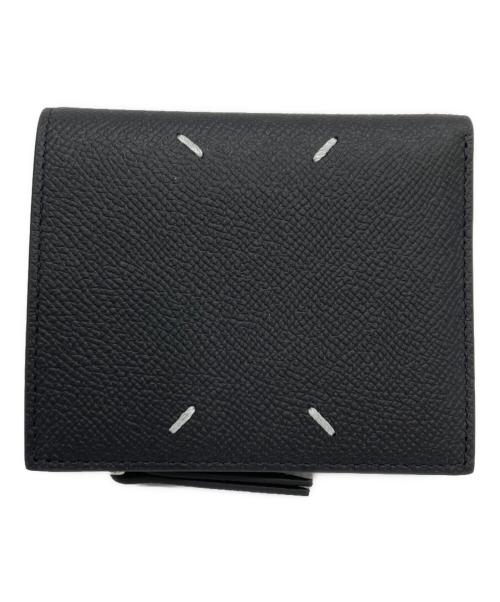 Maison Margiela（メゾンマルジェラ）Maison Margiela (メゾンマルジェラ) 二つ折り財布 4ステッチ フリップフラップウォレット ブラック 未使用品の古着・服飾アイテム