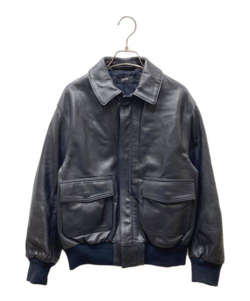 LOEFF（ロエフ）LOEFF (ロエフ) LAMB LT FLHT JK ラムレザーフライトジャケット ブラックの古着・服飾アイテム