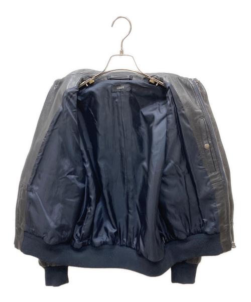 LOEFF（ロエフ）LOEFF (ロエフ) LAMB LT FLHT JK ラムレザーフライトジャケット ブラックの古着・服飾アイテム