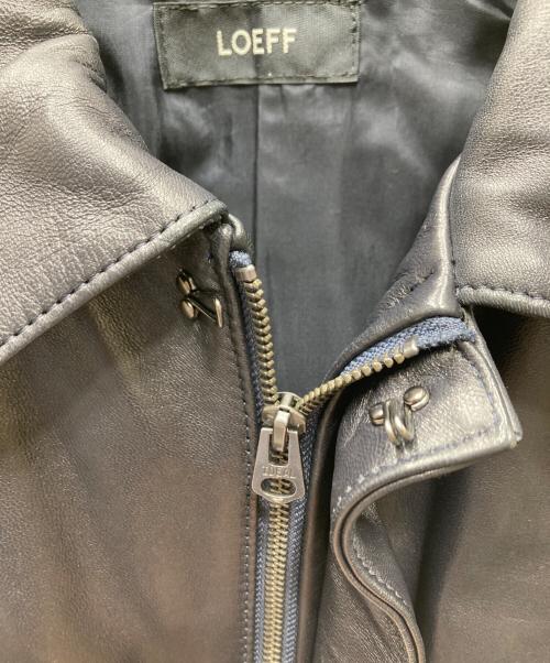 LOEFF（ロエフ）LOEFF (ロエフ) LAMB LT FLHT JK ラムレザーフライトジャケット ブラックの古着・服飾アイテム