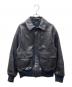 LOEFF（ロエフ）の古着「LAMB LT FLHT JK ラムレザーフライトジャケット」｜ブラック