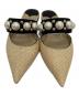 JIMMY CHOO (ジミーチュウ) フラットサンダル ベージュ サイズ:34：18000円