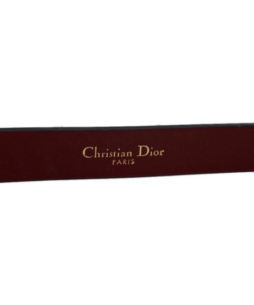 Christian Dior（クリスチャン ディオール）Christian Dior (クリスチャン ディオール) CDロゴベルト ボルドー×ゴールド サイズ:70の古着・服飾アイテム