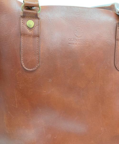 GLENROYAL（グレンロイヤル）GLENROYAL (グレンロイヤル) 2ハンドル レザートートバッグ ブラウンの古着・服飾アイテム