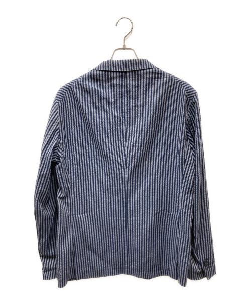 TAGLIATORE（タリアトーレ）TAGLIATORE (タリアトーレ) ストライプテーラードジャケット ネイビー×グレー サイズ:SIZE 50/Rの古着・服飾アイテム