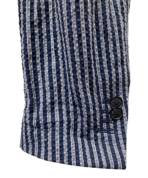 TAGLIATORE（タリアトーレ）TAGLIATORE (タリアトーレ) ストライプテーラードジャケット ネイビー×グレー サイズ:SIZE 50/Rの古着・服飾アイテム